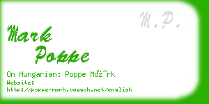 mark poppe business card